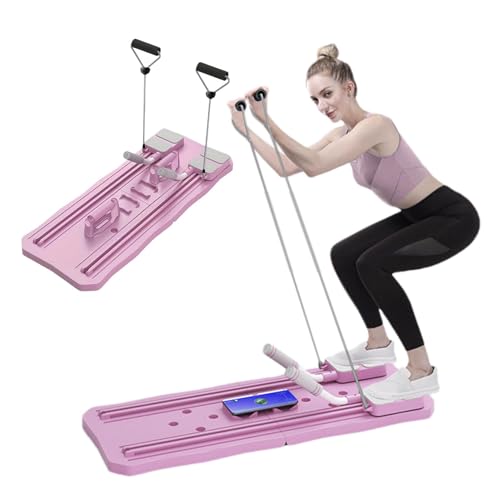 Pilates Board, Pilates Board für Frauen - AB Trainermaschine, tragbarer Pilates -Reformer,Multifunktionales Fitnessboard für Haustrainings für Frauen, Ganzkörpermuskeltraining von Generisch