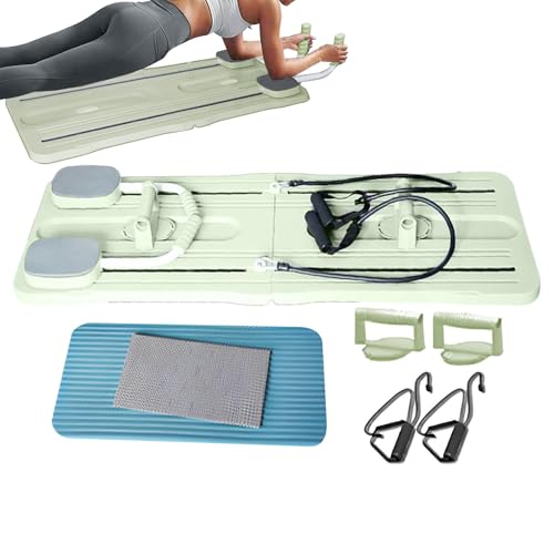 Pilates-Brett - 2025 Neues Upgrade Pilates Reformer Maschine | Multifunktionales Pilates Board Mit Knieschonern | Faltbare Pilates Brett Für Zuhause | Perfekt Für Bauchmuskeltraining Und Fitnessstudio von Generisch