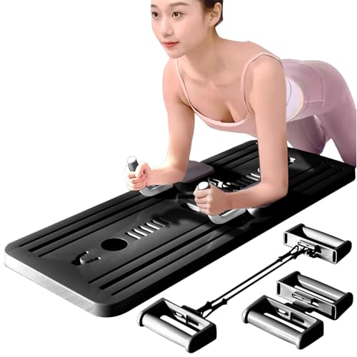 Pilates Reformer Board | Multifunktionales Pilates Reformer Gerät | Kompaktes Pilates Reformer Brett | Faltbares Bauchmuskel Trainingsbrett | Tragbares Trainingsbrett für Ganzkörpertraining zuhause von Generisch