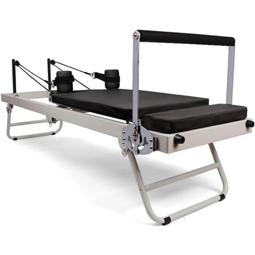 Pilates Reformer Maschine Home Gym Workout Faltbare Ausrüstung mit bis zu 210.5 kg Gewichtskapazität - Ideal für Anfänger und Fortgeschrittene von Generisch