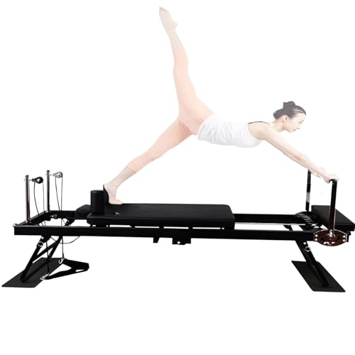 Pilates Reformer Maschine für Zuhause, Multifunktionales Klapp-Yoga-Bett, kompaktes Heim-Yoga-Fitnessgerät mit Dual-Widerstandskrafttraining von Generisch