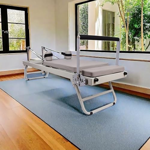 Pilates Reformer Pilates GeräTe FüR Zuhause Reformer Pilates Maschine FüR Zuhause Und Fitnessstudio, Reformer Pilates Maschine Klappbar, Verbessern Sie Kern-StäRke Und Gleichgewicht (Weiß) von Generisch