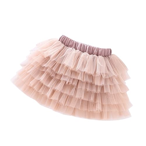 Pinkes Kleid Mädchen，Tutu Mädchen 50Er Kurz Tüllrock - Tütü Rock Ballett Röcke Ballettrock Bunte Lagen Regenbogen Tanz Party Partykleid Tanzkleid Prinzessinnenkleidung von Generisch