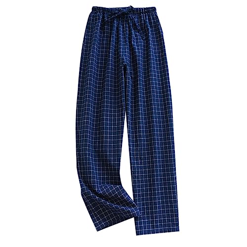 Pjama Hose Herren Lang Pyjamahose Schlafanzug Schlafanzughose Karierte Hose Herren Lang Pyjama Pants Schlaf Hose Oversized Hosen Herren Lange Karierte Pyjamahose Haushose 01 Marine XL Pjama Hose Herren Lang Pyjamahose Schlafanzug Schlafanzughose Karierte Hose Herren Lang Pyjama Pants Schlaf Hose Oversized Hosen Herren Lange Karierte Pyjamahose Haushose 01 Marine XL von Generisch