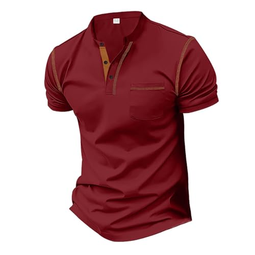 Polo Shirt Herren Slim Fit Kurzarm Funktionshemd Schnelltrocknend Atmungsaktiv Golf Sport Poloshirt Kleidung Funktionsshirt Schlank Leicht T-Shirt Men's Quick-Drying T-Shirts Golfbekleidung von Generisch