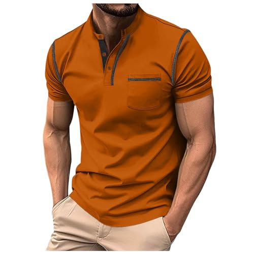 Polo Shirt Herren Slim Fit Kurzarm Funktionshemd Schnelltrocknend Atmungsaktiv Golf Sport Poloshirt Kleidung Golfbekleidung Tennis Leisure Sports Quick-Drying T-Shirts von Generisch