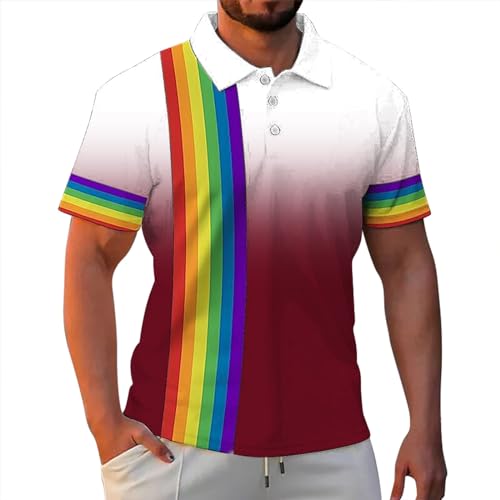 Poloshirt Herren Kurzarm Schnelltrocknend Atmungsaktiv Golf Sport Polo Shirt Slim Fit Funktionshemd Kleidung Tennis Mit Lässigem Kragen Men's Summer Shirts Basic T-Shirt von Generisch