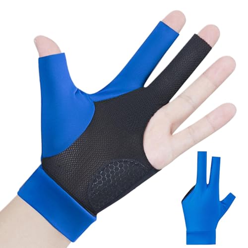 Pool Glove Left Hand Mens, Billiard Pool Glove, 3 Finger Cue Glove, Elastic Billiard Glove, Breathable Pool Glove, Cue Gloves for Men, Left Hand Pool Glove, for Men & Women von Generisch