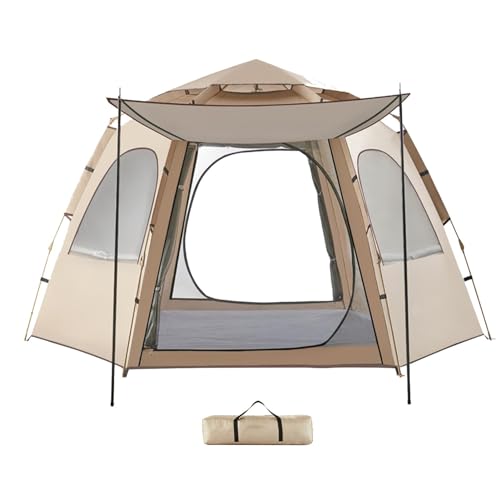 Pop-Up-Campingzelt, Pop-Up-Zelt für Camping | Automatisches Kuppelzelt, geräumiges Campingzelt für 5–8 Personen,Atmungsaktives, einfach aufzubauendes Zelt, tragbares Campingzelt zum Wandern und Bergst von Generisch