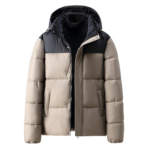 Prime Angebote Heute,Herren Jacke,Puffer Jacket Winterjacke Mens Ultraleichte Daunenjacke Herren Winter Jacke% Men Daunenjacken Herrenjacken Übergangsjacke Für Beige,4XL von Generisch