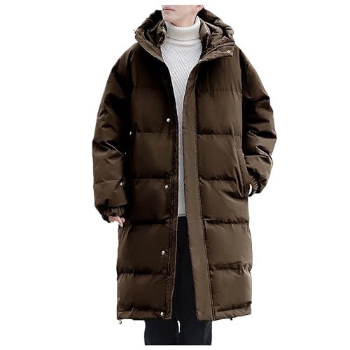 Prime Angebote Heute,Herren-Jacken,Puffer Jacke Winterjacke Mens Jacket Daunen Herren Daunenjacke Winter Men Männer% Dicke Übergangsjacke Jacken Übergang Steppjacke Coffee,XL von Generisch