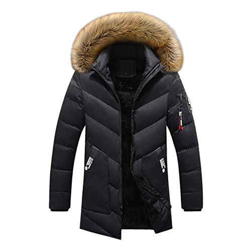 Prime Deal,Herren-Jacken,Daunenjacke Herren Übergangsjacke Winterparka Men's Jackets Jacke Leichte Steppjacke Men Jacket Winter Schwarze Winterjacke 2024 Schwarz,L von Generisch