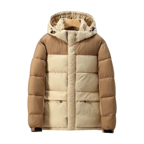 Prime Deal,Winterjacke,Puffer Jacke Herren Übergangsjacke Mit Kapuze Winterjacke Übergang Steppjacke Mens Jacket Für Winterjacken Männer Jacken Khaki,4XL von Generisch