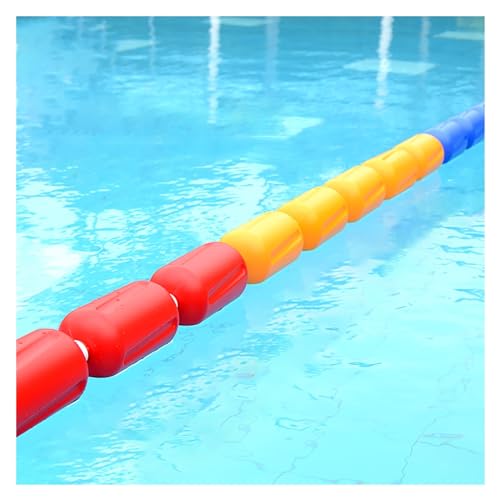 Professionelles Sicherheitsseil und Schwimmer-Set für Schwimmbad, Premium-Schwimmbahn-Trennlinie für Pool-Sicherheitsteilung und Fußschwimmkordel, verbessert die Poolsicherheit und -nizierung von Generisch