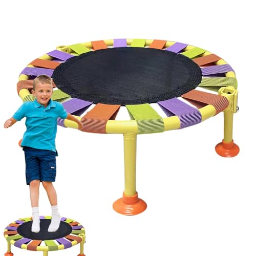 Rebounder Minii-Trampolin – Kleines Rebounder-Übungstrampolin | Klappbares Sprungbett, Leises Trampolin Mit 165 Pfund Tragfähigkeit | Zusammenklappbares Fitness-Trampolin Zum Spielen Und Trainieren von Generisch