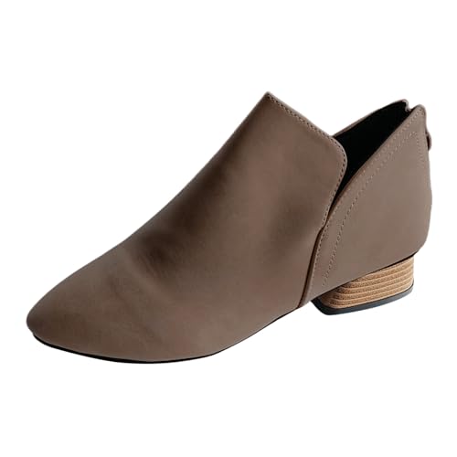 Regenschuhe Damen Chelsea Knöchel Anti-Rutsch Britische Stiefel Schuhe Klein Gummistiefel Obermaterial Chic & Stylisch Trendy Blockabsatz Chunky Heel Highstiefel Absätze Kurze Retro von Generisch