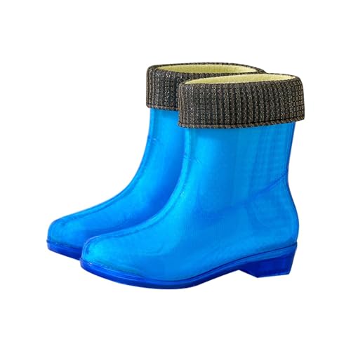 Regenschuhe Damen Wasserdicht - Absatz Chelsea-Stiefel Gummischuhe Leicht Schwarz Safety Mit Protective Regenschuhe Sommer Reitstiefel Transparent Anti-Rutsch wasserdichte Bequem Einfarbig Regenschuhe Damen Wasserdicht - Absatz Chelsea-Stiefel Gummischuhe Leicht Schwarz Safety Mit Protective Regenschuhe Sommer Reitstiefel Transparent Anti-Rutsch wasserdichte Bequem Einfarbig von Generisch