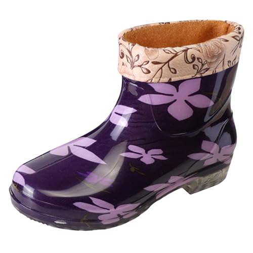 Regenstiefel Damen Lässig Halbhoch Regenschuhe Gumischtifel Stiefel Rain Boots Women rutschfest Regenstiefel Gummi Gefüttert Stiefeletten Garten Gummistiefel Gartenschuhe Regenstiefeletten Lila EU 39 Regenstiefel Damen Lässig Halbhoch Regenschuhe Gumischtifel Stiefel Rain Boots Women rutschfest Regenstiefel Gummi Gefüttert Stiefeletten Garten Gummistiefel Gartenschuhe Regenstiefeletten Lila EU 39 von Generisch