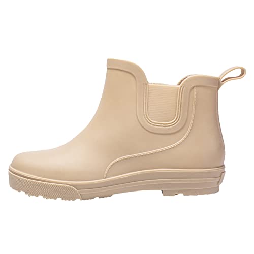 Regenstiefel Damen wasserdichte Kurz Arbeit Regenschuhe Gumischtifel Halbhoch Rain Boots Women Lässig Gummistiefel Gartenschuhe Regenstiefel PVC Halbhohe Stiefel Regenstiefeletten 0 von Generisch