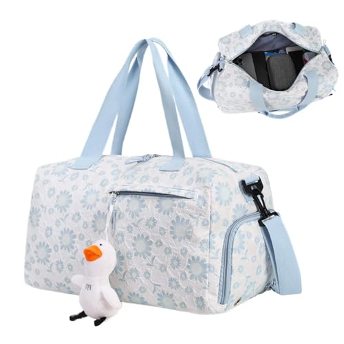 Reisetasche für Sport, Reisetasche - Trocken-Nass-Trennsporttasche mit niedlichem Anhänger | Reise-Übernachtungstasche für die Organisation von Fitnessgeräten für Kleidung, Regenschirme, Handtücher von Generisch