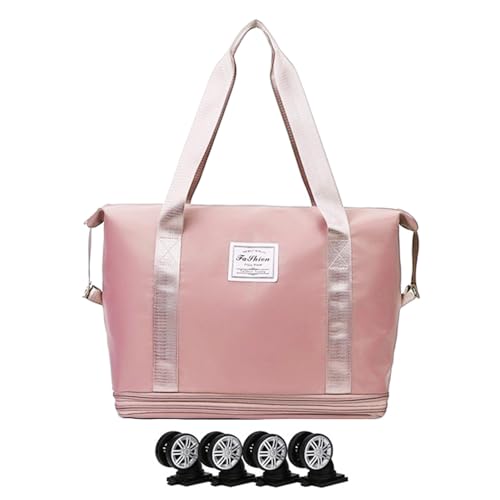 Reisetasche mit Rollen, Reisetasche mit Rollen, Reisetasche mit Rollen, Reisetasche mit Rollen, Reisetasche für Damen, faltbare Reisetasche für Ausflüge und Reisen, rose, Refer to description, Unisex von Generisch