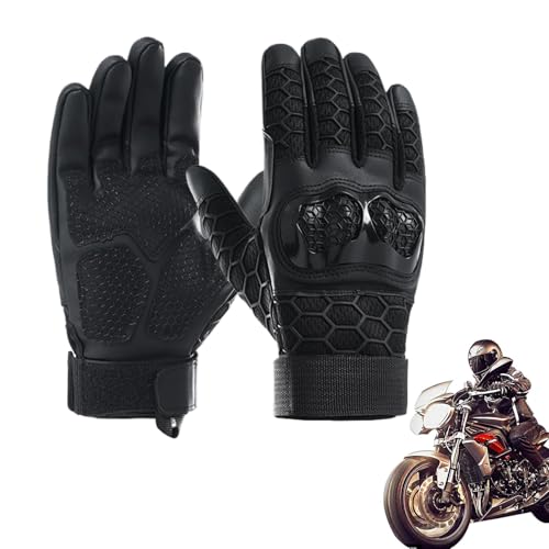 Reithandschuhe für Herren – Touchscreen-Handschuhe mit harten Knöcheln – Herren-Mountainbike-Handschuhe, rutschfeste Fahrradhandschuhe für Rennen, Dirtbike, Motocros-Motorrad von Generisch