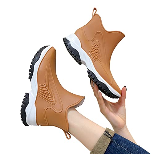 Reitschuhe Damen Chelsea Stiefel Mode Gartenschuhe Garten Stiefel Anti Rutsch Mit rutschfest Sohle Langschaft wasserdichte Stiefeletten Gummistiefel Kurze Regenstiefel Wasserdicht von Generisch