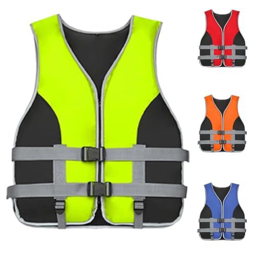 Rettungsweste Schwimmweste Erwachsene Kinder 20-120 kg Atmungsaktiv Neopren Material mit Überlebenspfeife Unisex Schwimm Auftriebsweste für Stand Up Paddle, Jetski, Wassersport, Wasserski, Segeln von Generisch