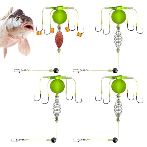 Rigs für Karpfenfischen, Karpfen -Rigs,4X Frühlingsköder Käfig Angelhaken | Sportversorgungen, Köderhalter, Sport- und Freizeitzubehör im Freizeit für Süßwasser und Meerwasser Rigs für Karpfenfischen, Karpfen -Rigs,4X Frühlingsköder Käfig Angelhaken | Sportversorgungen, Köderhalter, Sport- und Freizeitzubehör im Freizeit für Süßwasser und Meerwasser von Generisch