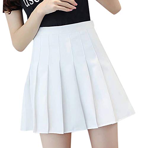 Rock Damen Mädchen Kurze Faltenrock Aesthetic Clean Girl Clothes Hohe Taille Gefaltete Skater Tennis Schule Rock Minirock Weiß M Rock Damen Mädchen Kurze Faltenrock Aesthetic Clean Girl Clothes Hohe Taille Gefaltete Skater Tennis Schule Rock Minirock Weiß M von Generisch