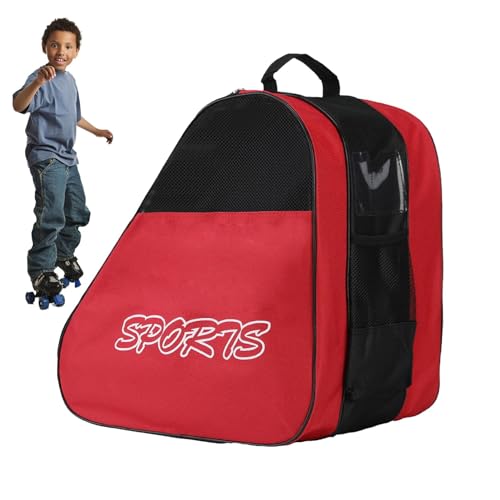 Rollschuhtasche – tragbarer Sport-Skate-Rucksack, Inline-Skate-Tragetasche für Rollschuhlaufen, Schlittschuhe, Inline-Skates, Skate-Zubehör für Kinder und Erwachsene, 41,1 x 24,9 x 39,1 cm von Generisch