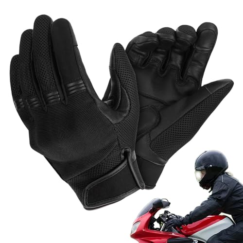 Rutschfeste Fahrradhandschuhe – Anti-Rutsch-Handschuhe | PU-Leder-Fahrradhandschuhe, Touchscreen-kompatibel, rutschfest, atmungsaktiv Handschuhe zum Radfahren von Generisch