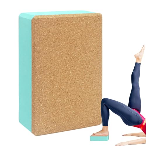 Rutschfeste Yoga-Blöcke, rutschfester Kork-Übungsblock – weicher Pilates-Workout-Block, tragbare Übungsblöcke für Yoga, Fitness, Meditation von Generisch