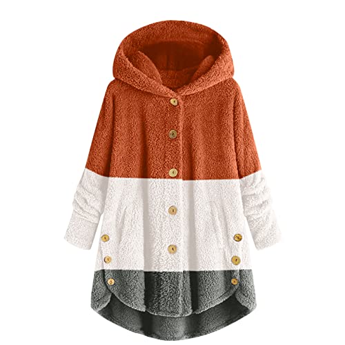 Sale Damen Bekleidung Teddyfleece Jacke Damen Fleecejacken Retro Fleece Jacket Plüschjacke Teddy Winter Jacken Winterjacke Für Winterpullover Warm Ausgefallene - Braun，M von Generisch