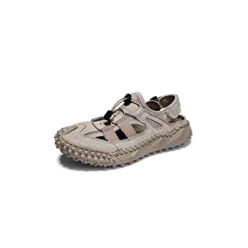 Sandalen Männer Casual Sandalen Bequeme Trekking Atmungsaktive Outdoor Wasser Schuhe Klettern Sport Männlich Dicken Boden Leder von Generisch