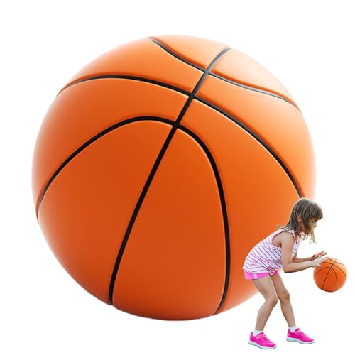 Schaumstoff-Basketball, Hallenbasketball - 3D Soft Basketball Ball Silent Ball,H-eller Schaumstoff-Dämpfer-Basketball Für Kinder, Jugendliche, Erwachsene, Schaumstoffball Zum Üben Und Für Verschiedene von Generisch