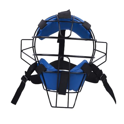 Schiedsrichter-Gesichtsmaske, Baseball-Maske für Erwachsene - Verstellbare Harness-Catcher-Maske - Die traditionelle Baseball-Schiedsrichtermaske aus hohlem Stahl mit bequemer Passform bietet maximale von Generisch