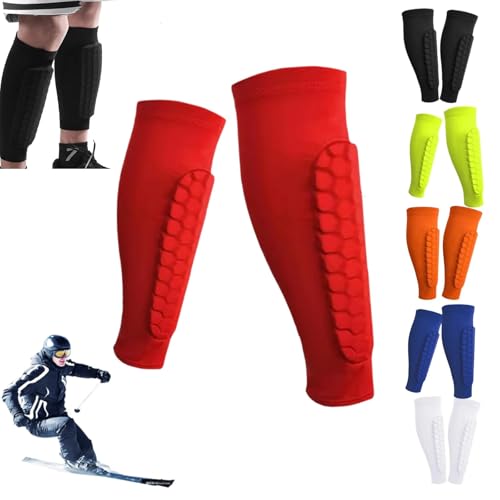 Schienbeinschoner Skifahren,Shin Protector Ski,Ski Schienbeinschoner,Ski Guard Socks,Shindefender Shin Guards,Gel Pad Schienbein,Schienbeinschoner für Fußball,Basketball, Radfahren, Klettern von Generisch