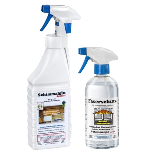 Schimmalgin Spezial + Faserschutz Vorteilspack Stockfleckenreiniger 1L Schimmelentferner Stoffe Outdoorstoffe Boot Markise Plane Vogelkot Moder Moos Textilien zahlreiche organische Verschmutzungen Schimmalgin Spezial + Faserschutz Vorteilspack Stockfleckenreiniger 1L Schimmelentferner Stoffe Outdoorstoffe Boot Markise Plane Vogelkot Moder Moos Textilien zahlreiche organische Verschmutzungen von Generisch