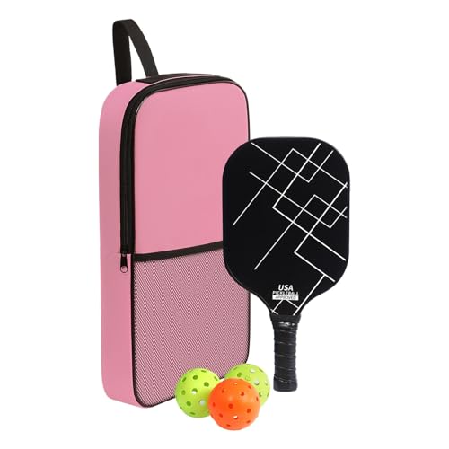 Schläger-Aufbewahrungstasche – Pickleball-Paddeltasche | Tennisschläger-Reisetasche mit Netztasche | Sporttasche mit großem Fassungsvermögen | Tragbare Tragetasche für Pickleball und Tennisschläger von Generisch