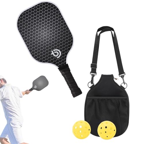 -Schläger-Set, Schläger-Set - Leichtes -Paddel aus Kohlefaser | Pickle Ball Set Honeycomb Core Anti-Rutsch-Outdoor-Zubehör für den Sport von Generisch