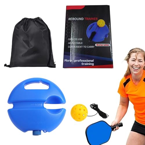 -Schläger und Bälle, Trainer mit Schnur,Pickle-Bälle und Paddel für den Außenbereich | 2,9 Zoll 40-Loch Pickle Balls mit Kordelzug-Trainer-Set für den Außenbereich von Generisch