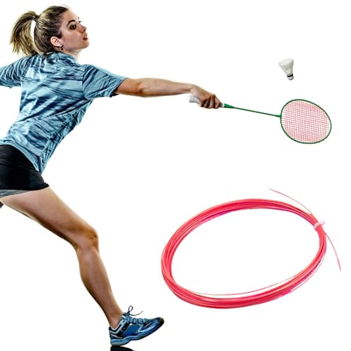 Schlägersaitenersatz | 0,7 mm/22 GA starke Widerstandsfähigkeit Training Nylon Schlägersaite | Federballnetz Ersatz 10 m für Badmintonschläger-Reparatur von Generisch