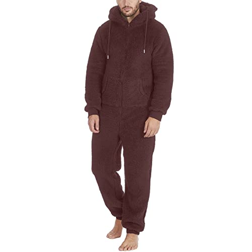 Schlafoverall Herren Lang, Schwarz Winter Lustig 4XL Jumpsuit Onesie Kuschelig Overall Warm Lang Schlafoverall Schlafanzug Elegant Einteiler Hausanzug Homewear Schlafoverall Herren Lang, Schwarz Winter Lustig 4XL Jumpsuit Onesie Kuschelig Overall Warm Lang Schlafoverall Schlafanzug Elegant Einteiler Hausanzug Homewear von Generisch