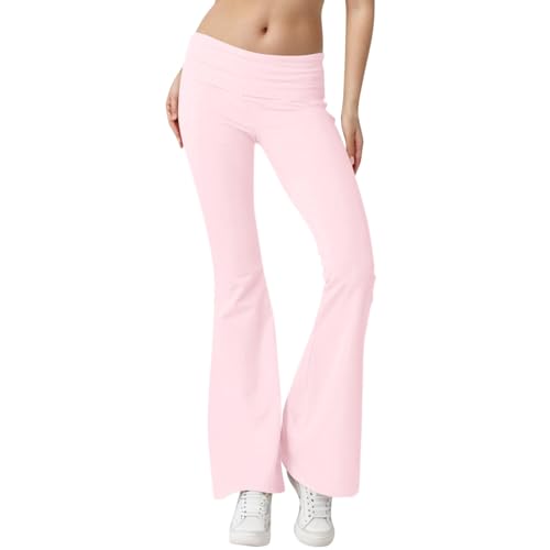 Schlaghose Damen Baggy Yogahose - Yoga-Hosen Flared Bequem Jogginghose Elegant Sporthose Schlag Große Größen High Waist Leggins Bootcut Für Fitness Outdoor Sport Und Als Alltagskleidung von Generisch