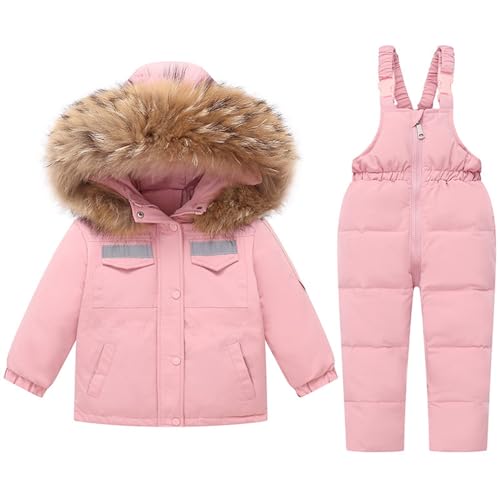 Schneeanzüge Für Jungen, Schneeanzug Kinder Unisex Winddicht Skihose - Bekleidungsset Matschhose Gefüttert Warmer Winterjacke Atmungsaktiv Skioverall Wasserdicht Schneeoverall Warm Skianzug Für von Generisch