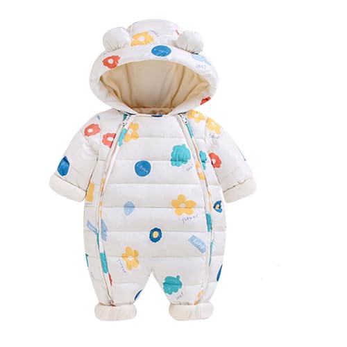 Schneeanzug Kinder-Neugeborenes Baby Mädchen Jungen Winter Warm Schneeanzug Kapuze Strampler Outfits Geschenk 0-18 Monate Snowsuit Skianzug Overall Mit Weich Und Hautfreundlich von Generisch