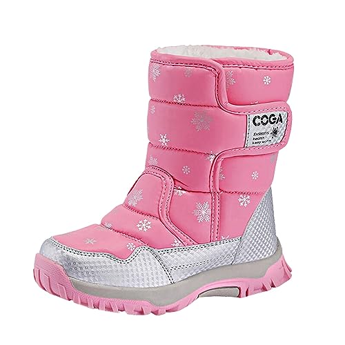 Schneeschuhe Kinder Jungen Mädchen Outdoor Sport Winterschuhe Snowboots rutschfeste Warm Gefüttert Schneestiefel Wasserdicht Schwarz Winterstiefel Sportschuhe Leicht Winter Winterboots Stiefeletten von Generisch