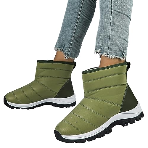 Schneestiefel Damen Wasserdicht rutschfest Flauschige Winter Stiefel Boots Wasserfeste Trekking Stiefel Herren Mädchen Boots Outdoor Gefütterte Chukka Boots Gefüttert Leicht Schneestiefel von Generisch