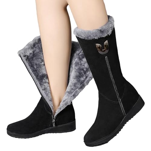 Schneestiefel für kaltes Wetter,Winter-Schneestiefel für Damen,Warme, mittelhohe Winterstiefel für den Außenbereich | Trendige, rutschfeste, leichte, Wasserabweisende Winterstiefel Schneestiefel für kaltes Wetter,Winter-Schneestiefel für Damen,Warme, mittelhohe Winterstiefel für den Außenbereich | Trendige, rutschfeste, leichte, Wasserabweisende Winterstiefel von Generisch